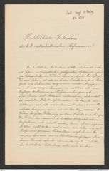 k.k. naturhistorisches Hofmuseum, Intendanzakten 1885-1896 (Hauer), Aktenzahl Z.134/1893, Seite 1